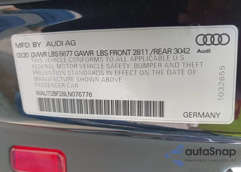 2020 Audi A6 Allroad Premium Plus 55 Tfsi Quattro S Tronic из США, поврежденный, VIN WAU72BF28LN076776